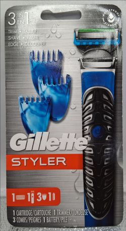 Gillette Styler 3‑in‑1 Groomer – Trim / Shave / Edge – Waterproof