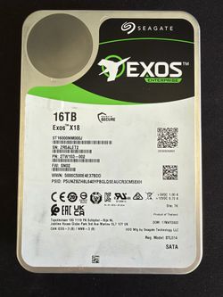 Seagate Exos X18 18TB 7200 SATA 6Gb/s 3.5" Enterprise Hard Drive - ST18000NM000J