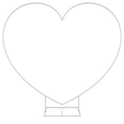 LANGXUN Large Size Metal Balloon Arch Kit, Wedding Heart Arch Stand, Love Balloon Column Arch Frame for Wedding, Bridal, Valentine's Day, Engagement a