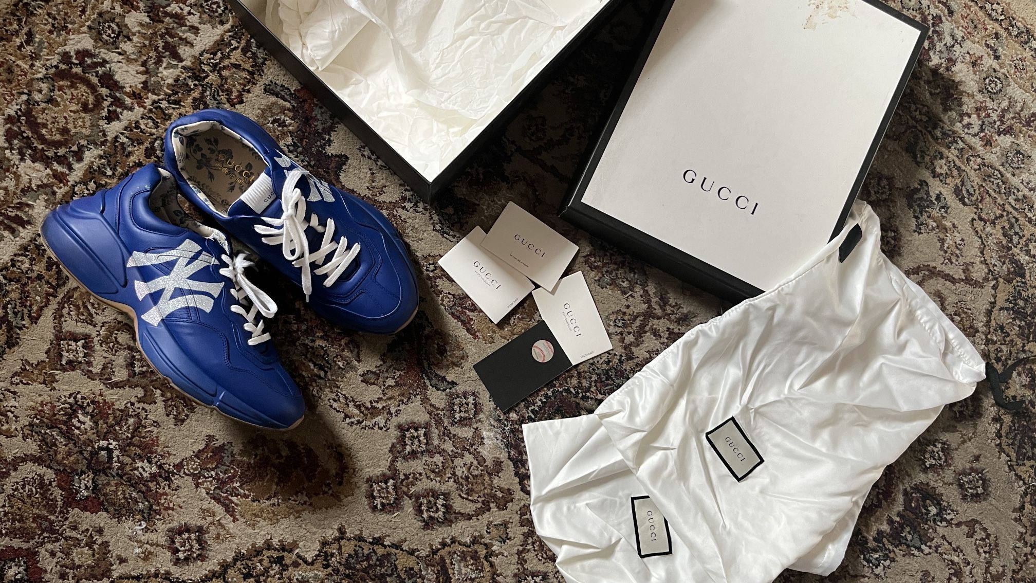 Gucci Yankee Low Tops Shoes Sneakers Size 10 1/2