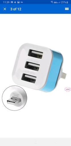 3-Port USB 2.0 Hub Adapter Splitter Expansion For PC Laptop MacBook
