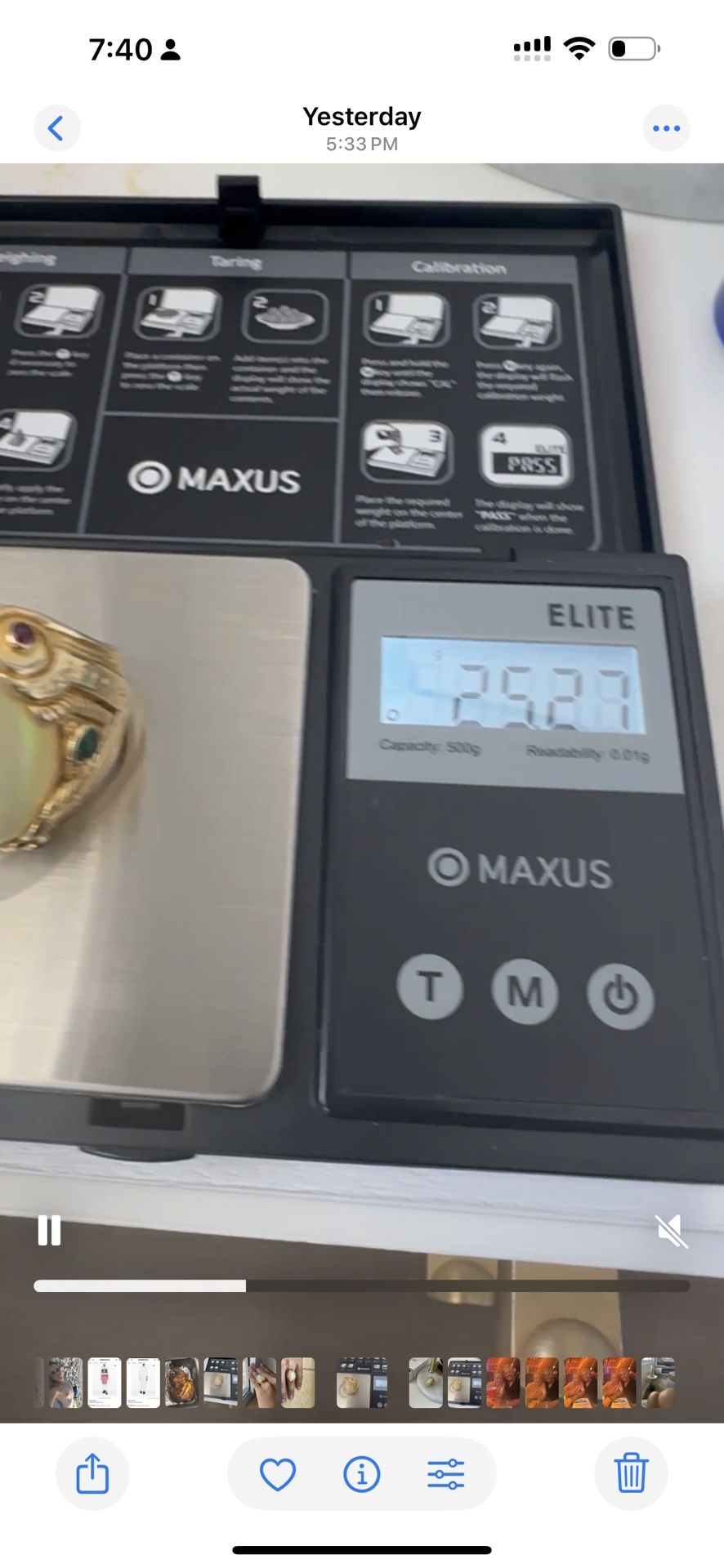 18k Solid Gold fire Opal Ring