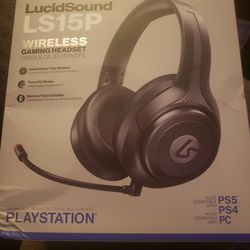 Lucid Ls15p wireless gaming headset. Compatible with ps5 and ps4 and pc