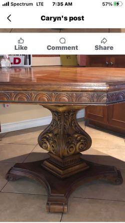 Unique wood table (dining)