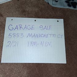 Today We Will Be Having A Garage Sale From 1pm Until 4pm. Please Stop By. We're Located In San Jose Blossom Hill Area 