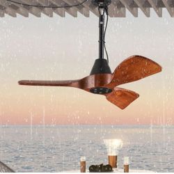 LINHER 3 BLADES WOOD OUTDOOR CEILING FAN