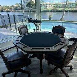 Solid Wood Poker Table With Table Top 