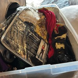 Box of Halloween costumes