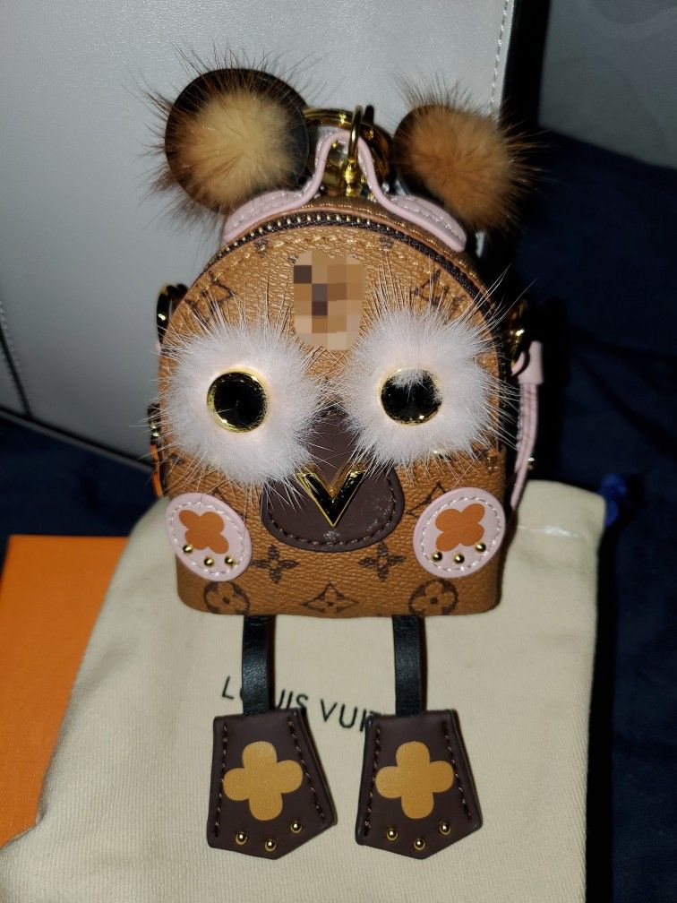 Cute Owl Backpack Keychain Charm Purse