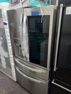 Open box LG instaview door in door four doors refrigerator  36"w