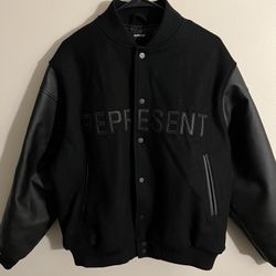 represent logo appliqué bomber jacket
