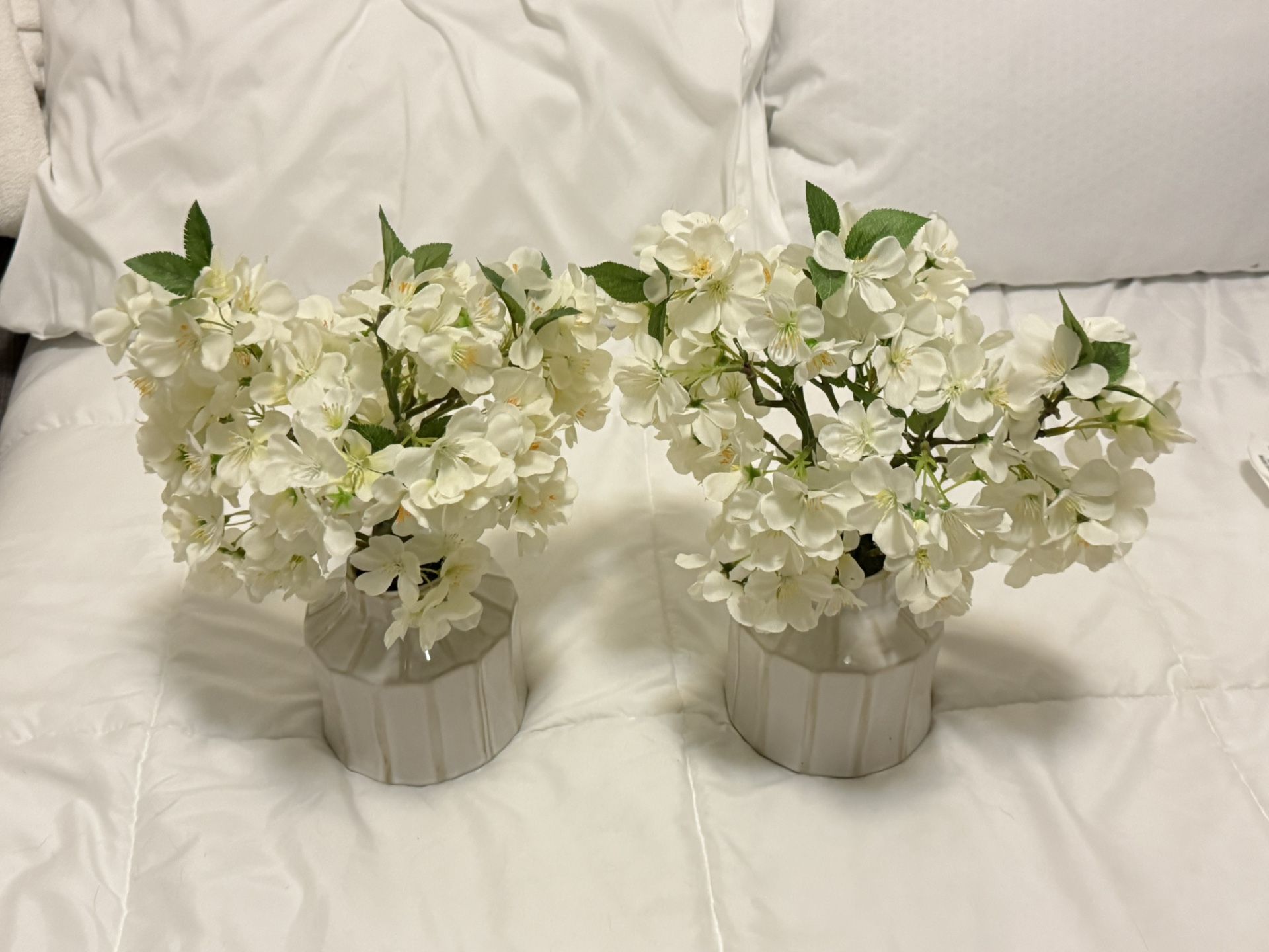 Ceramic Vase Flowers (QTY 2)