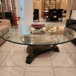 Glass Round Table.  Enhance your Living Room