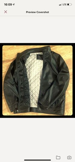 Calvin Klein faux smooth leather jacket