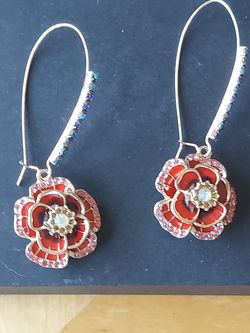 Earrings In 925 Silver. 