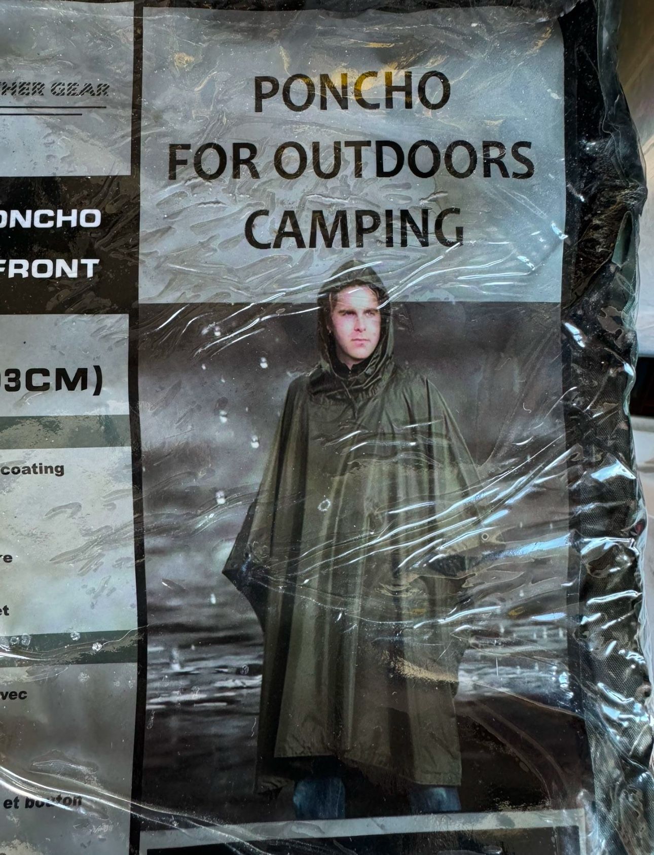FWG Rain Poncho Waterproof Raincoat For Adult