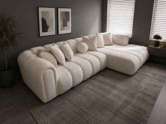 Beige Sectional Livingroom Furniture