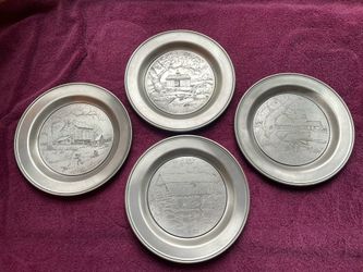 Pewter Plate Set