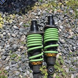 02-06 RSX rear RaceLand Coilovers With OE Top Hat Strut Mounts