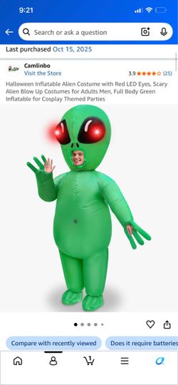 Camlinbo Inflatable Alien Halloween Costume
