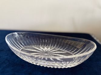 Vintage Princess House Crystal Oval Relish & Vegetable Serving Bowl 10” Consultant Award Excellent Condition