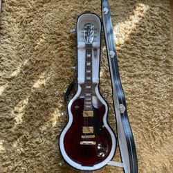 RARE Gibson Les Paul Studio Guitar in Wine Red, Gold and Black, with Hard Case