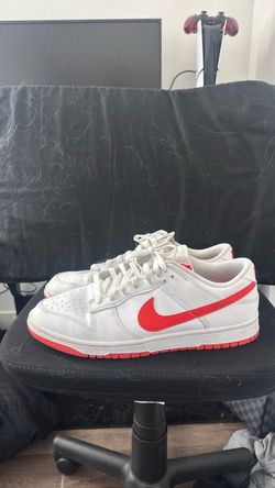 Nike Dunk Low White Red Sneakers size 12
