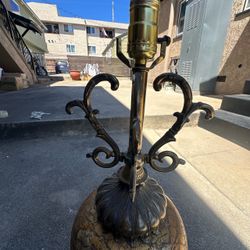 Vintage Brass Ornate Table Lamp Base