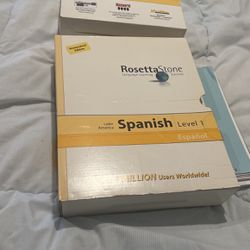 Spanish Learning Rosetta Stone With Lots Of CDs Books And Worksheet 