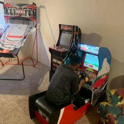 Selling All 3 Of my arcade games plus the basketball hoop game as well