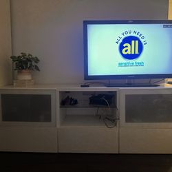 IKEA This is an IKEA BESTA TV storage combination with glass doors in White 