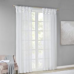 Madison Park Ceres Twist Tab Voile Sheer Window Pair 50 x 84 NEW MP40-5468
