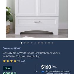 Bathroom White Vanity Sink 