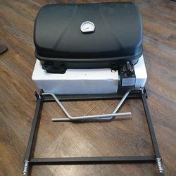 portable LP gas grill with RV mounting brackets