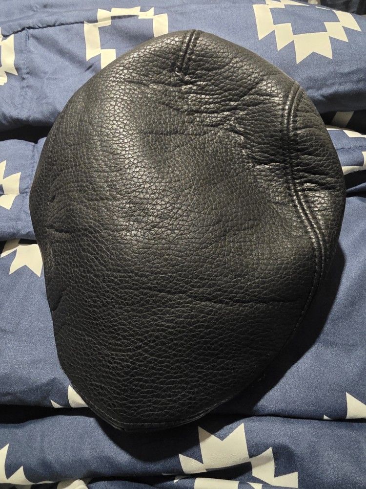Leather Newspaper Boy Hat 