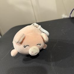 Pig Stuff Animal Keychain 