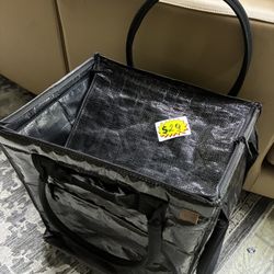 Large Black Insulated Tote Bag 💼 