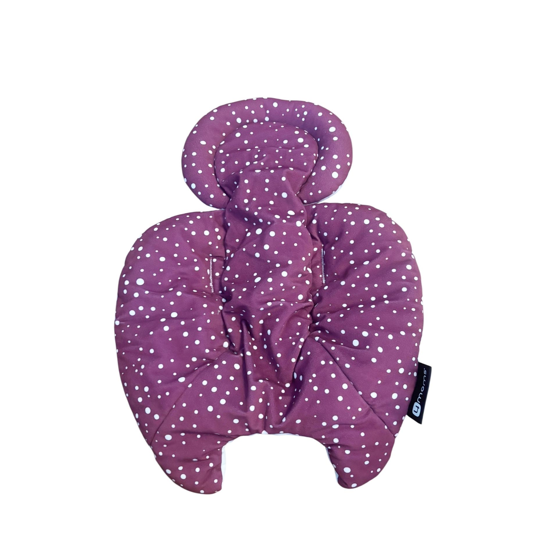 4moms MamaRoo and RockaRoo Infant Insert, reversible, maroon/white polka dots