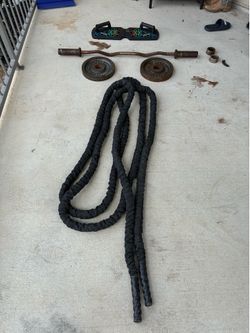 Weights bars and exercises equipment