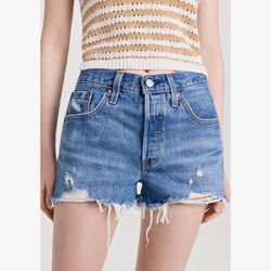 Levi Shorts (blue, Distressed) 