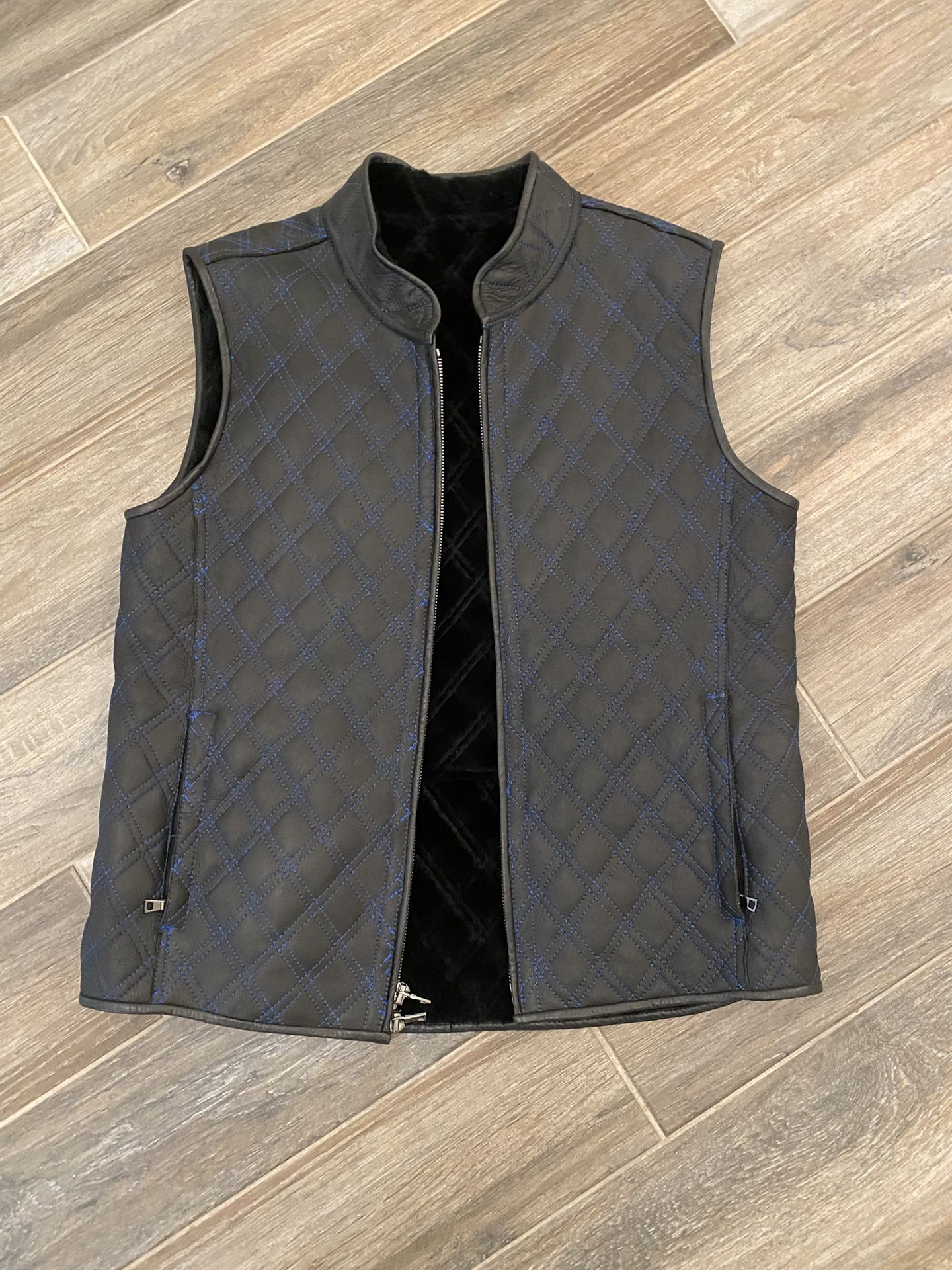 Genuine Leather Black Vest