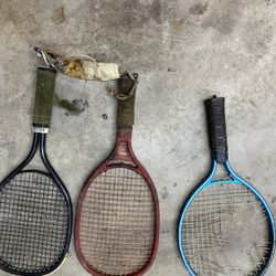 3 Vintage Racquetball Rackets – Spalding & Others