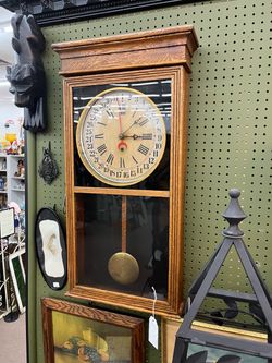 Antique Oak Sessions Clock