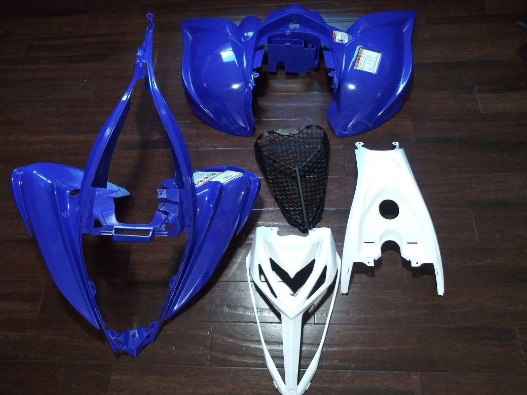 Yamaha Raptor 700R Complete set of plastics Brand New Blue and White