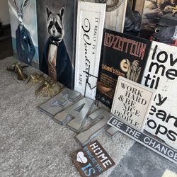 Decor - Everything For Sale - Signs, Paintings, Bronze Fixtures, Tables