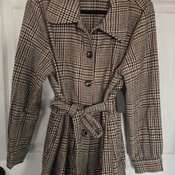 Coat Brown With Black Brown Red Stripes X Large 