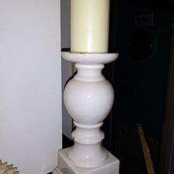 White Candle Holders