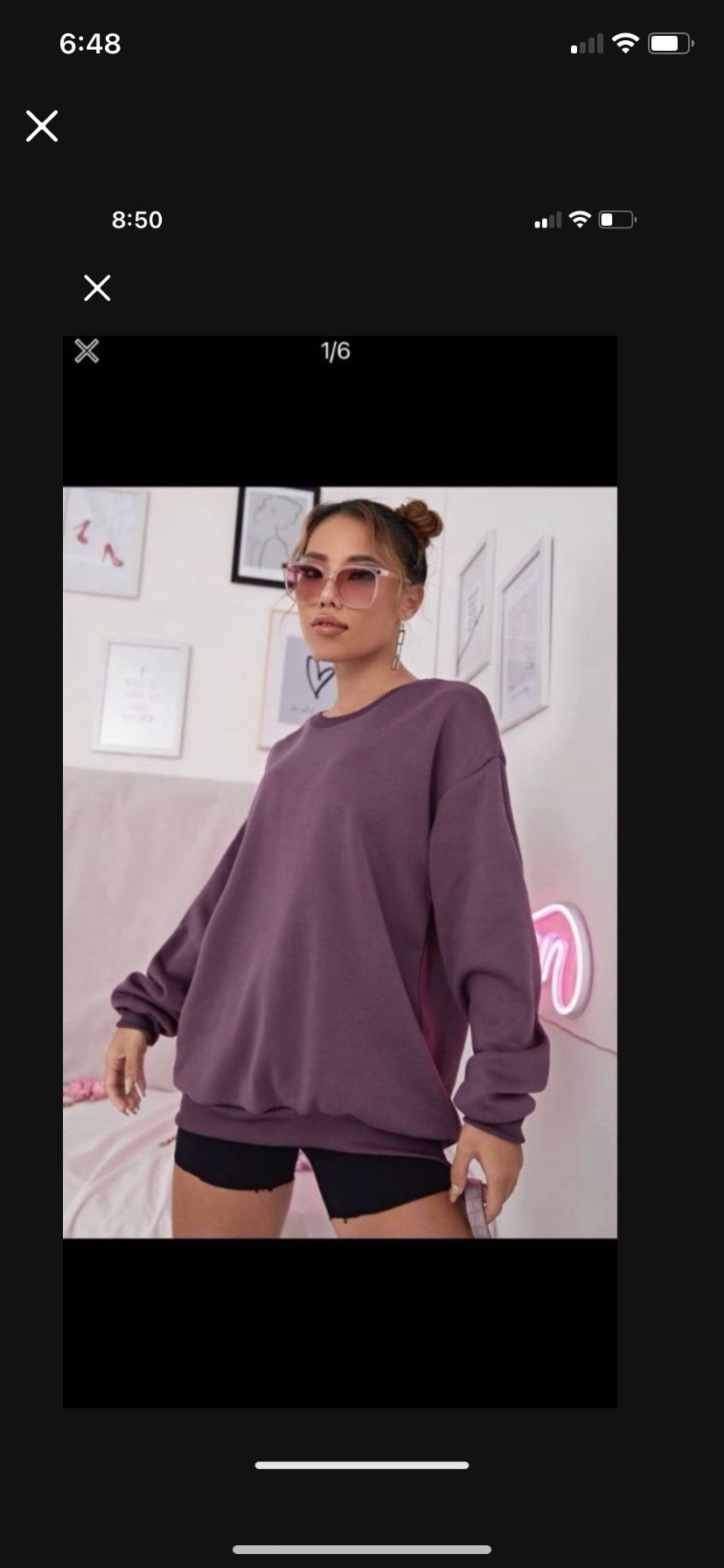Deep Plum Heavyweight Thermal Lined Sweatshirt New Size 2 See My Page Tons More