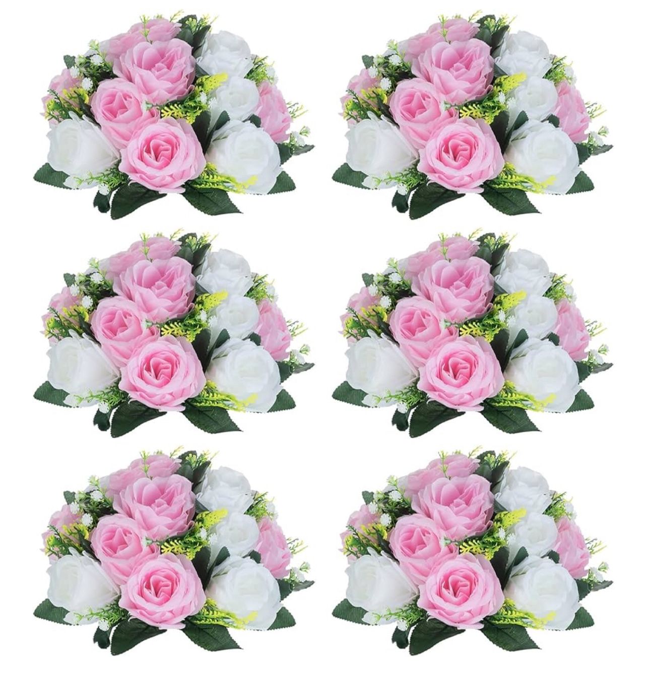 Artificial Flower Centerpiece 15 Roses Pink $6 Each