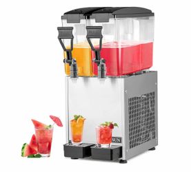 ROVSUN 5.2 Gallon 2-Tank Refrigerated Beverage Dispenser